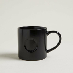 Taza mug Ceramica Negra con Circulo 9x10cm