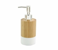 Dispenser bamboo y blanco cilindrico