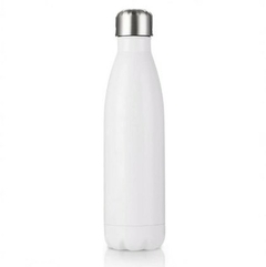 Botella Termica de Acero Blanco 500ml