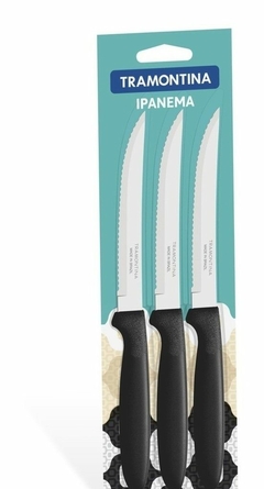 Set x 3 cuchillo de mesa Ipanema Negro - comprar online