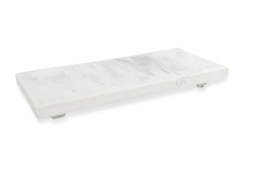 Bandeja Marmol blanco rectangular con píe 22X10X1 cm