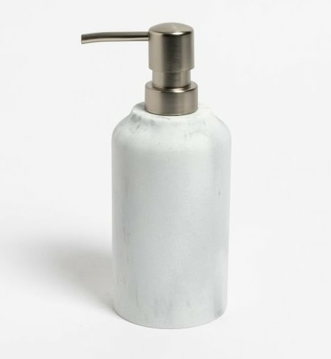 Dispenser Ceramica Simil Marmol Blanco