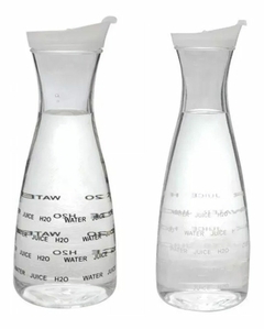 Jarra Botella acrilico letras blancas 33 cm 1,5 lts