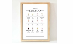 Cuadro de Madera The Wine Handbook 30x40 cm