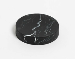 Jabonera Ceramica Simil Marmol Negro 12,5 dm
