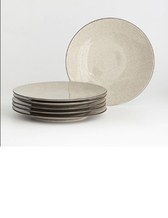 Plato Playo Porcelana Pedra Rocha Beige 27,5 cm