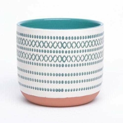 Florero de ceramica cruces varios colores 7x7 dm - comprar online