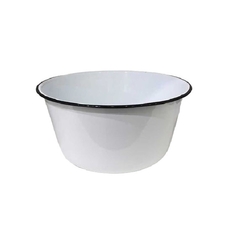 Ensaladera Bowl enlozado blanco borde negro 12 x 25dm