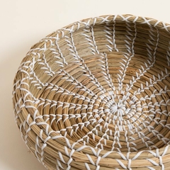 Bowl de Seagrass con blanco 37x13cm