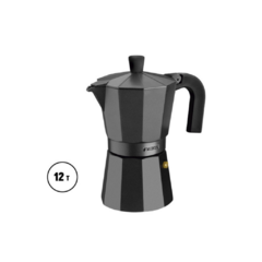 Cafetera Italiana 12 pocillos vitro negra - comprar online