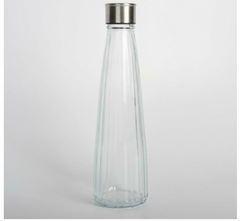 Botella de vidrio conica acanalada 750ml
