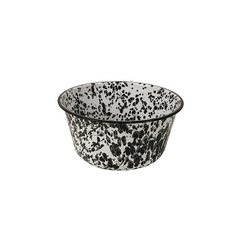 Ensaladera Bowl enlozado blanco manchitas negras 12 x 25dm