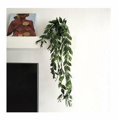 Planta Colgante Hojas 70cm Con Maceta