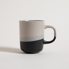 Taza mug ceramica Negro, Beige y Gris 366 ml