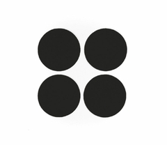 Set x 4 Posavaso Negro Circular Cuerina