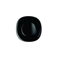 Plato postre negro vidrio templado carine luminarc 19 cm - comprar online