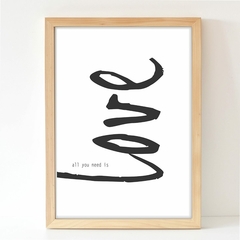 Cuadro de Madera Love All you need is 30x40cm