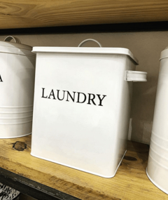 Lata jabon en Polvo Enlozado Blanco Laundry - comprar online