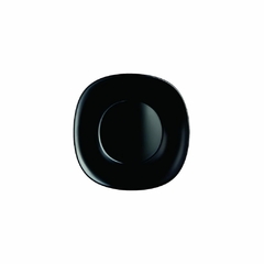 Plato postre negro vidrio templado carine luminarc 19 cm