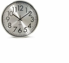 Reloj De Pared Quartz Metallic Silver 30 CMS