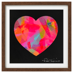 Corazón Colores - Negro - Ruben Trespalacios Art Shop