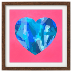 Corazón Azul - Coral pacifico - Ruben Trespalacios Art Shop