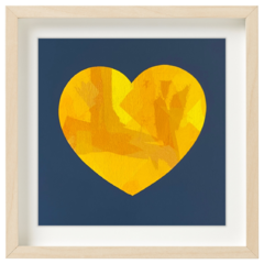 Corazón Amarillo - Azul Cobalto - comprar online