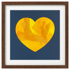 Corazón Amarillo - Azul Cobalto - tienda online