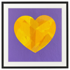 Corazón Amarillo - Lavanda - Ruben Trespalacios Art Shop