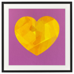 Corazón Amarillo - Mora - Ruben Trespalacios Art Shop