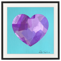 Corazón Morado - Azul frio - Ruben Trespalacios Art Shop