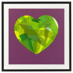 Corazón Verde - Magenta Vivo - Ruben Trespalacios Art Shop