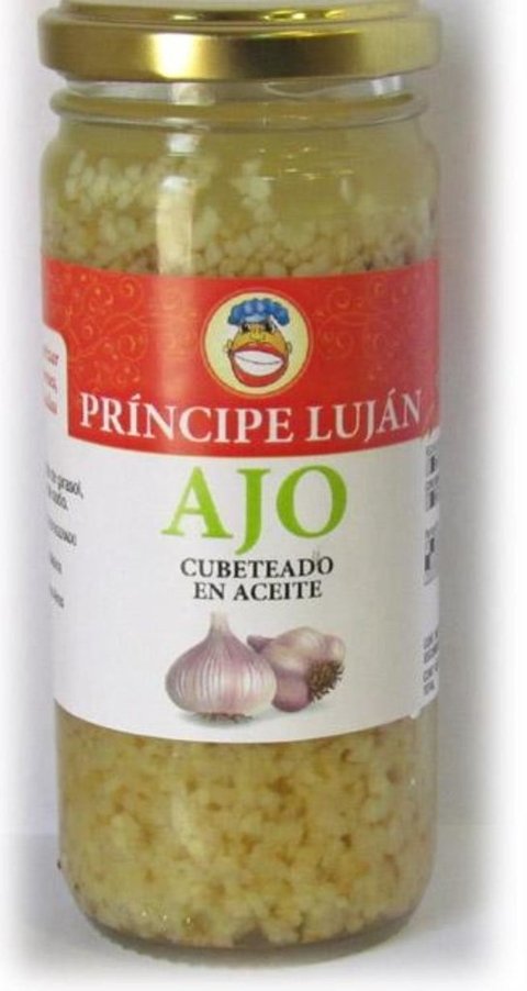 Ajo Cubeteado en Aceite "Principe Luján" 200 grms