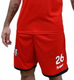 SHORT ENTRENAMIENTO CLUB LUJAN 2024 ROJO HOMBRE