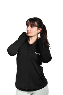 CAMPERA DEPORTIVA NEGRA MUJER - comprar online