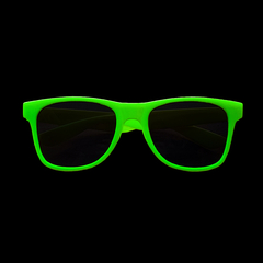 Anteojos tipo Rayban con marco flúor color verde