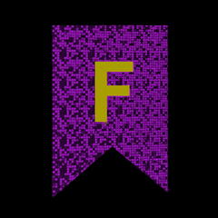 Banderín holográfico FELIZ CUMPLEAÑOS color violeta