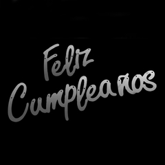 Banderín metalizado FELIZ CUMPLEAÑOS color plateado