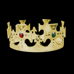 Corona metalizada modelo rey color dorado