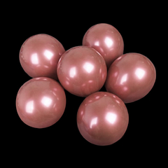 Globos cromados 5" color rosa gold