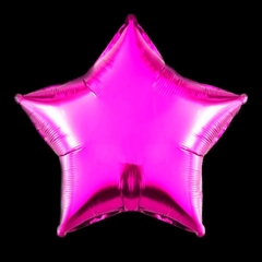 Globo metalizado 18" modelo estrella color fucsia - comprar online