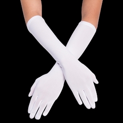 Guantes largos blancos