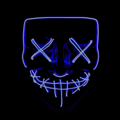 Máscara led de La Purga color azul