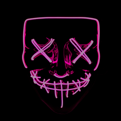 Máscara led de La Purga color rosa