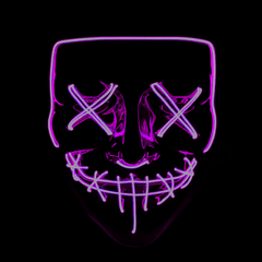 Máscara led de La Purga color violeta