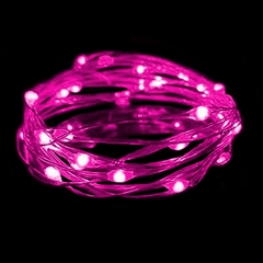 Guirnalda de luces micro led (luz rosa)