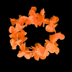 Vincha hawaiana flúor color naranja