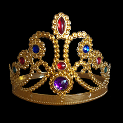 Corona metalizada modelo reina color dorado