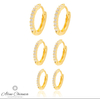 Trio argolinhas ouro18k