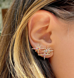 Earcuff Estrelas Coloridas - comprar online